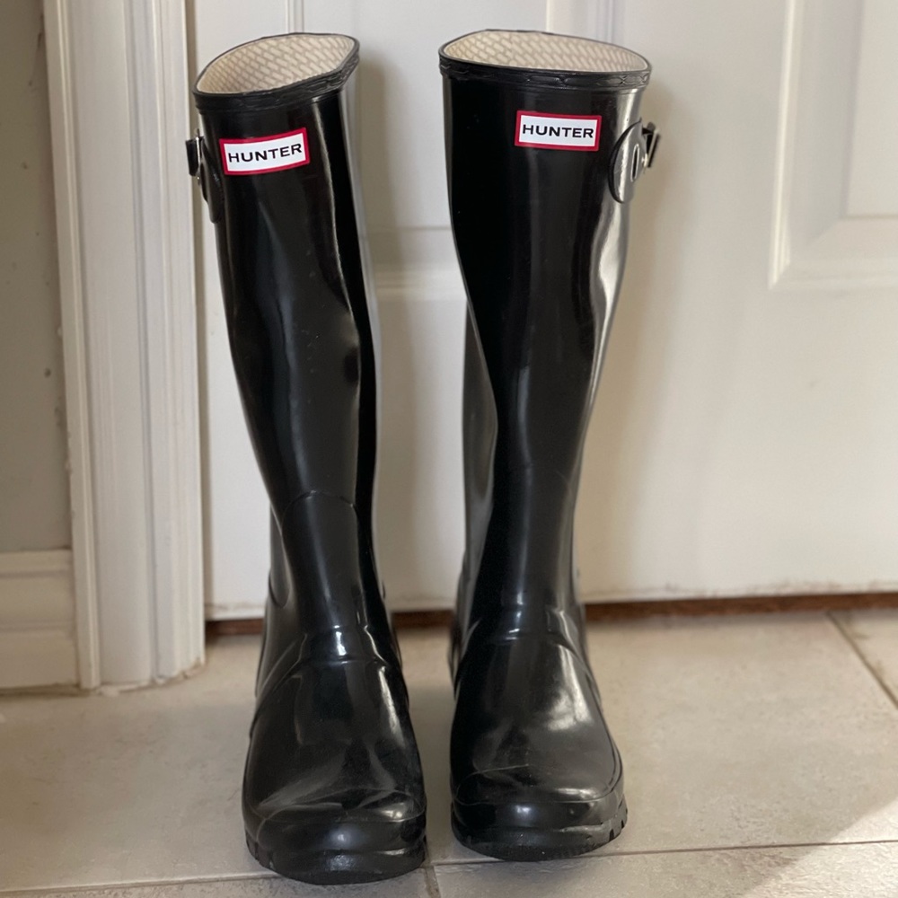 tall black Hunter Boots